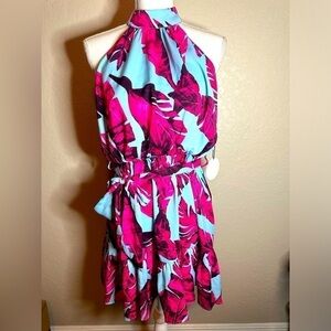 Milk & Honey boutique floral sleeveless dress size M
